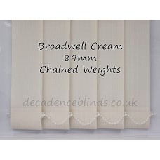 Broadwell Cream Replacement Vertical Blind Slat 89mm Wide