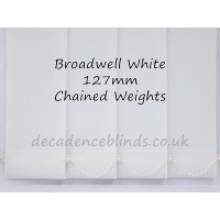 Broadwell White Replacement Vertical Blind Slat 127mm 5" Wide