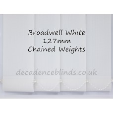 Broadwell White Replacement Vertical Blind Slat 127mm 5" Wide