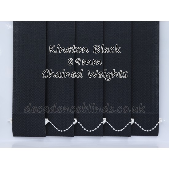 Kineton Black Replacement Vertical Blind Slat 89mm Wide