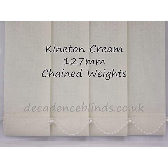Kineton Cream Replacement Vertical Blind Slat 127mm 5" Wide