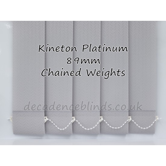 Kineton Platinum Light Grey Replacement Vertical Blind Slat 89mm Wide