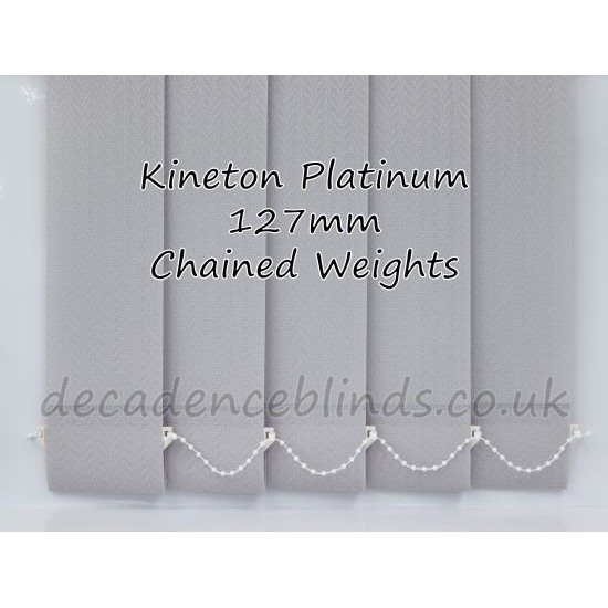 Kineton Platinum Light Grey Replacement Vertical Blind Slat 127mm 5" Wide