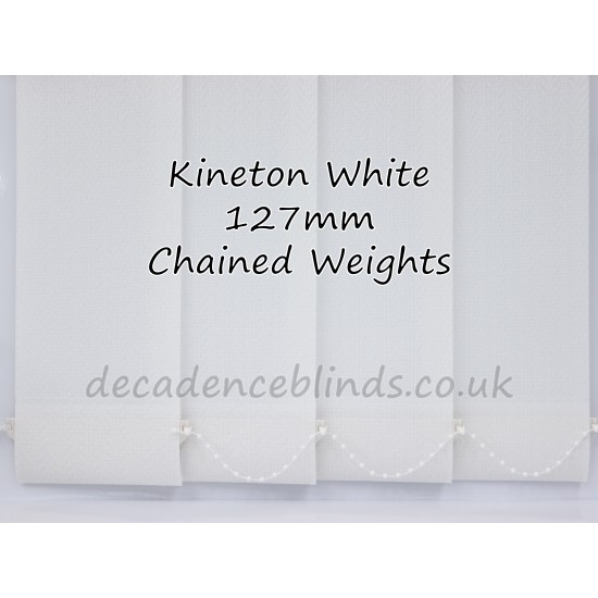 Kineton White Replacement Vertical Blind Slat 127mm 5" Wide