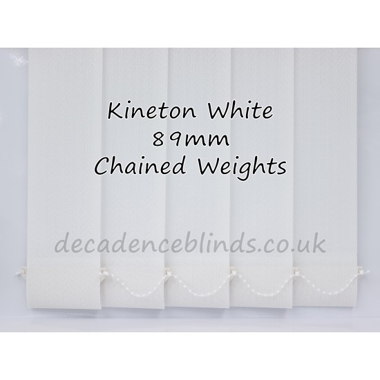 Kineton White Replacement Vertical Blind Slat 89mm Wide