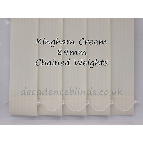 Kingham Cream Replacement Vertical Blind Slat 89mm Wide