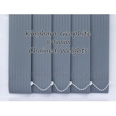 Kingham Graphite Grey Replacement Vertical Blind Slat 89mm Wide