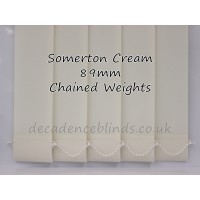 Somerton Plain Cream Replacement Vertical Blind Slat 89mm Wide