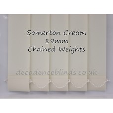 Somerton Plain Cream Replacement Vertical Blind Slat 89mm Wide