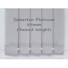 Somerton Plain Platinum Light Grey Replacement Vertical Blind Slat 89mm Wide