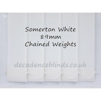 Somerton Plain White Replacement Vertical Blind Slat 89mm Wide