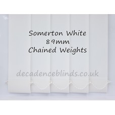 Somerton Plain White Replacement Vertical Blind Slat 89mm Wide