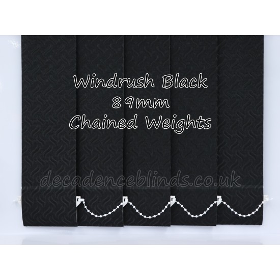 Windrush Black Replacement Vertical Blind Slat 89mm Wide