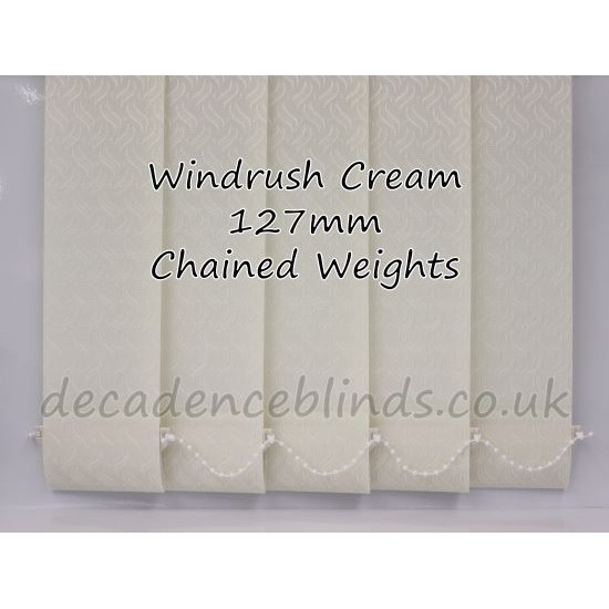 Windrush Cream Replacement Vertical Blind Slat 127mm 5" Wide