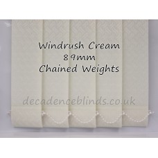 Windrush Vanilla Cream Replacement Vertical Blind Slat 89mm Wide