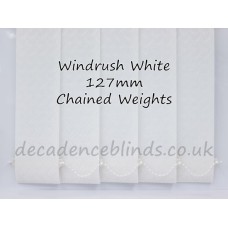 Windrush White Replacement Vertical Blind Slat 127mm 5" Wide