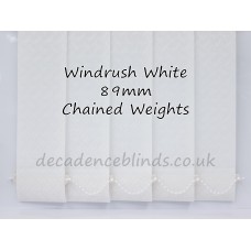 Windrush Snowdrop White Replacement Vertical Blind Slat 89mm Wide